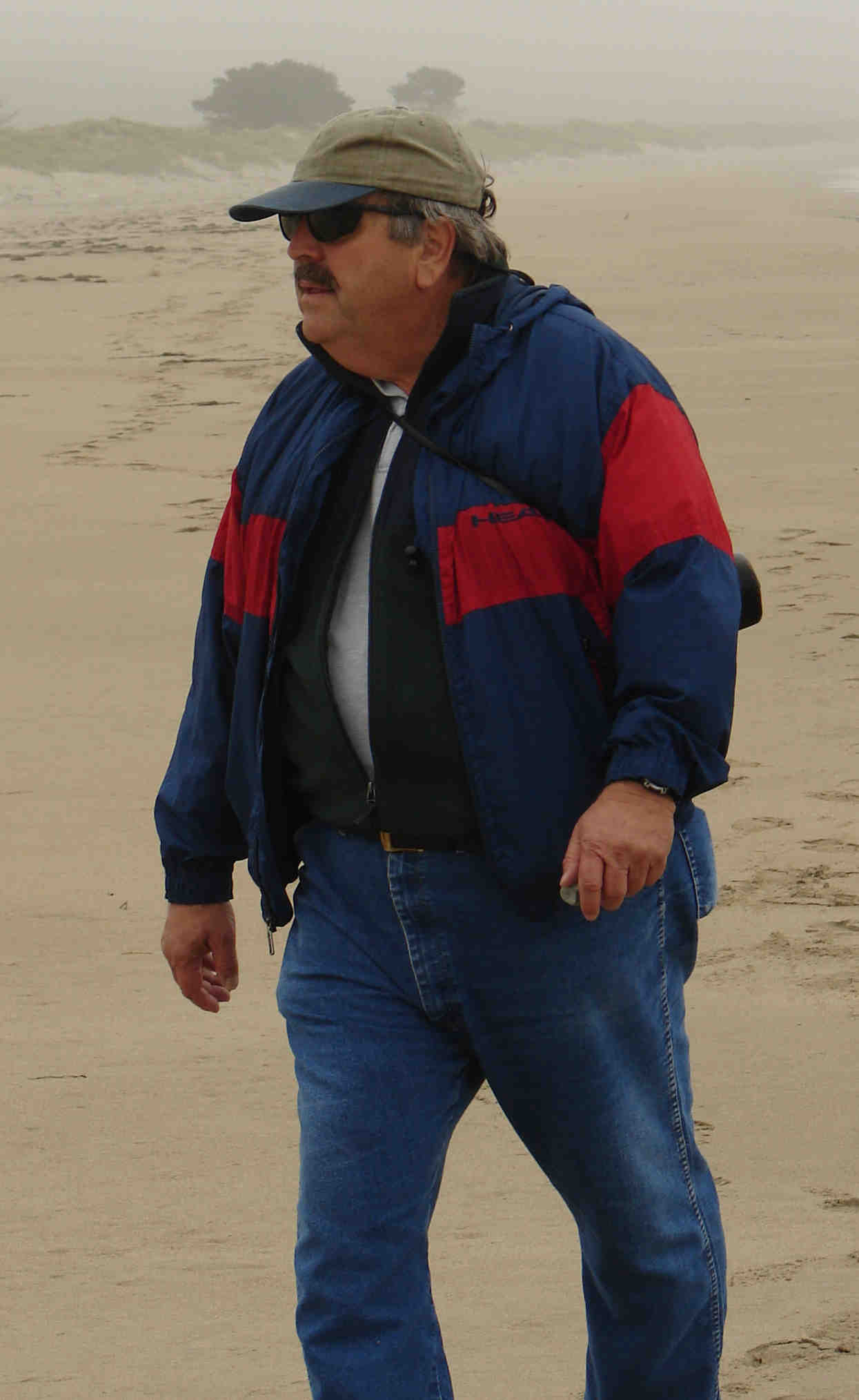 Picture of Richard Musselman on a foggy beach taken around 2006